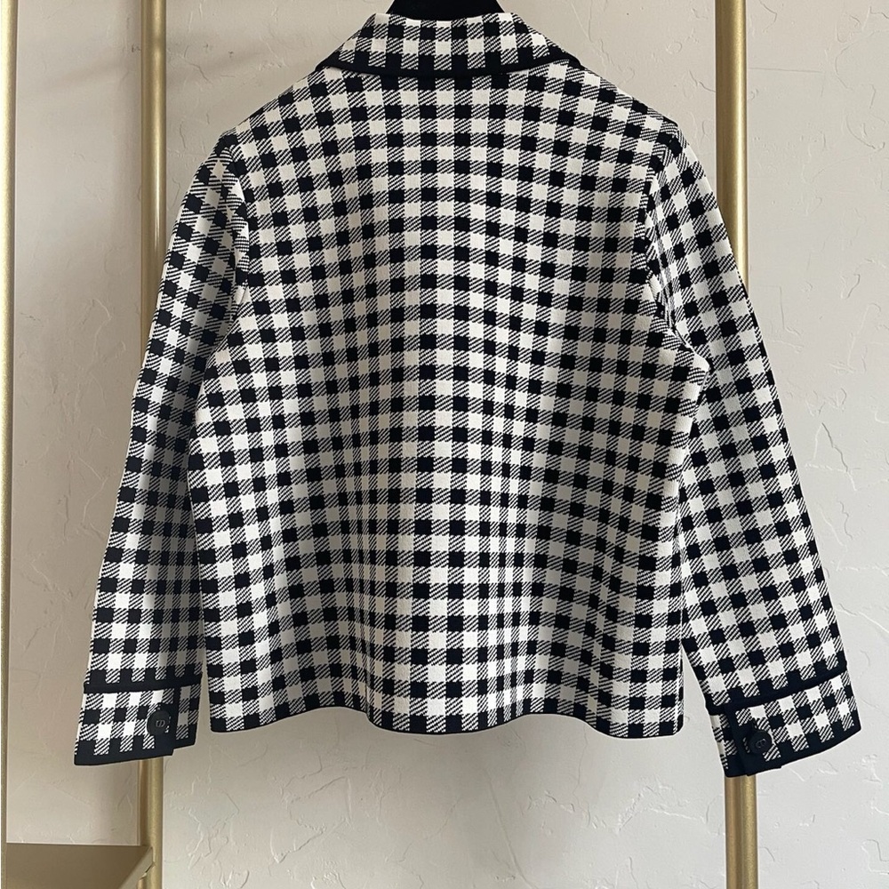 Authentic Dior Black and White Plaid Women's Blazer - Picture 2 of 6